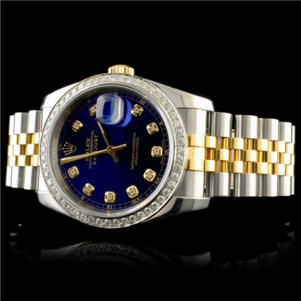 36MM Rolex DateJust 116233 Diamond Watch 18K YG/SS