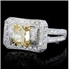 Image 1 : 2.31ctw Fancy Colored Diamond Ring in 18K Gold