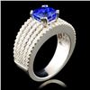 Image 3 : 14K Tanzanite & Diamond Ring: 2.51ctw & 1.32ctw