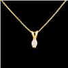 Image 2 : 0.11ctw Diamond Pendant in 14K Gold