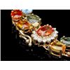 Image 1 : 14K Bracelet: 35.00ct Sapphire & 0.50ct Diamond