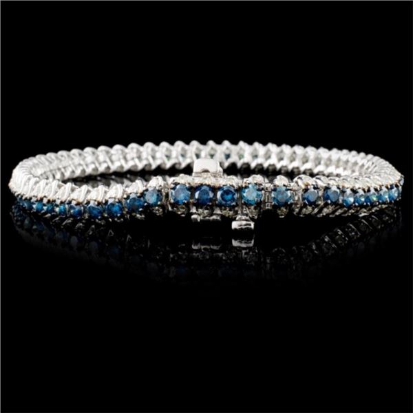 6.19ctw Fancy Color Diamond Bracelet in 14K WG