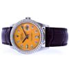 Image 3 : 36MM Yellow Rolex DateJust Watch with Diamonds