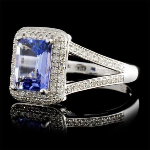 1.49ct Tanzanite & 0.42ct Diamond Ring 14K WG