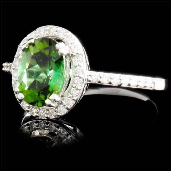 1.24ct Tourmaline & 0.37ctw Diam Ring in 14K Gold