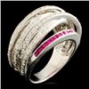 Image 2 : 0.90ct Ruby & 0.70ctw Diamond 18K Gold Ring