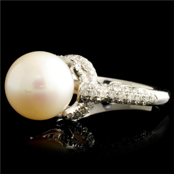 11MM Pearl & 0.94ctw Diamond Ring in 14K Gold