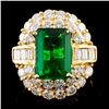 Image 2 : 18K Gold Ring with 3.58ct Emerald & 2.23ctw Diam