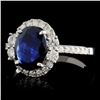 Image 1 : 18K Gold Ring with 1.67ct Sapphire & 0.53ct Diam