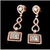 Image 1 : 2.58ctw Diamond Earrings in 18K Rose Gold