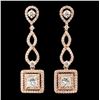 Image 2 : 2.58ctw Diamond Earrings in 18K Rose Gold