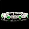 Image 1 : 6.47ct Tsavorite & 2.35ctw Diam Bracelet 18K Gold
