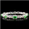 Image 2 : 6.47ct Tsavorite & 2.35ctw Diam Bracelet 18K Gold