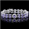 Image 2 : 14k Gold Bracelet with 29.00ct Tanzanite & 1.50ct