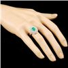 Image 3 : 0.66ct Emerald & 1.02ctw Diamond Ring in 18K Gold