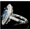 18K Sapphire & Diamond Ring, 6.74ct & 1.31ct