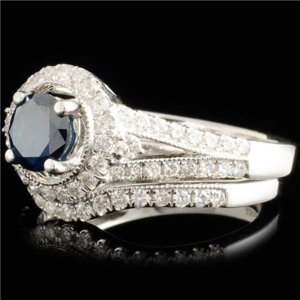 1.35ct Ring with Fancy Colored Diamonds 18K Gold