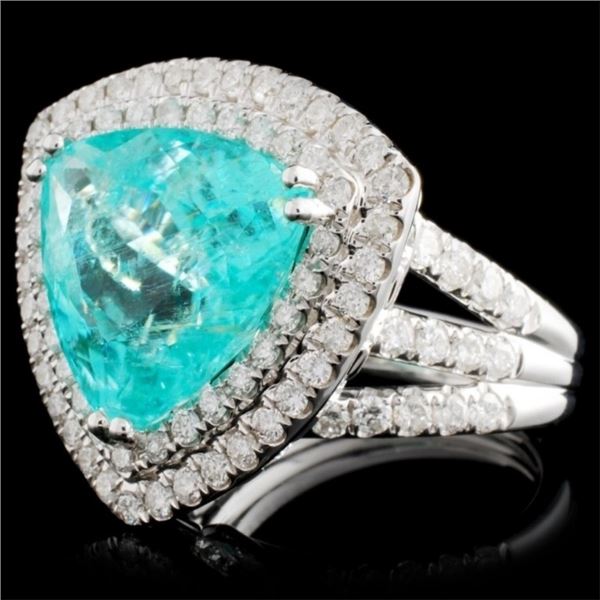 9.70ct Tourmaline & 3.96ct Diam in 18K White Gold