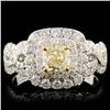 Image 2 : 1.52ctw Fancy Diamond Ring in 18K Gold