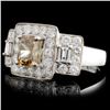 Image 1 : 2.06ctw Fancy Color Diamond Ring in White Gold