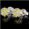 Image 1 : 0.50ctw Fancy Color Diamond Earring in White Gold