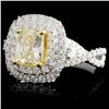 Image 1 : 2.20ctw Fancy Color Diamond Ring in 18K WG