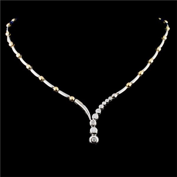 0.46ctw Diamond Necklace - 14K Gold