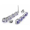 Image 3 : 14k Gold Tanzanite & Diam Earrings: 7.00ct & 0.50c