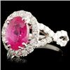 Image 1 : 18K Gold Ruby & Diam Ring: 2.81ct & 1.00cw