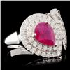 Image 3 : 1.29ct Ruby & 0.98ct Diamond Ring in 18K WG