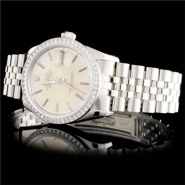 Diamond 36MM Rolex DateJust Watch SS