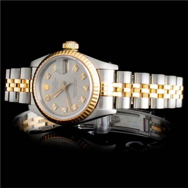 Diamond Ladies Rolex DateJust Watch