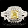 Image 2 : 1.37ctw Fancy Diamond Ring in 18K Gold