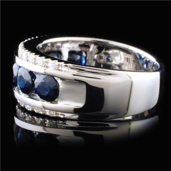 2.02ct Sapphire & 0.13ctw Diamond Ring in 14K WG