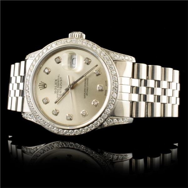 1.50ct Diamond Rolex DateJust Watch, 36MM SS