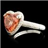 Image 2 : 18K Gold 3.36ct Tourmaline & 1.28ctw Diamond Ring