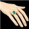 Image 3 : 14K Gold 7.80ct Emerald & 0.44ctw Diamond Ring