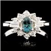 Image 1 : 14K Gold 0.38ct Alexandrite & 0.32ctw Diamond Ring