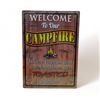 Image 1 : River's Edge 'Welcome to Our Campfire' 17" x 12" Metal Sign, New