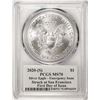 Image 2 : 2020-(S) $1 American Silver Eagle Coin PCGS MS70 FDOI S.F. Mint Jim Peed Signature