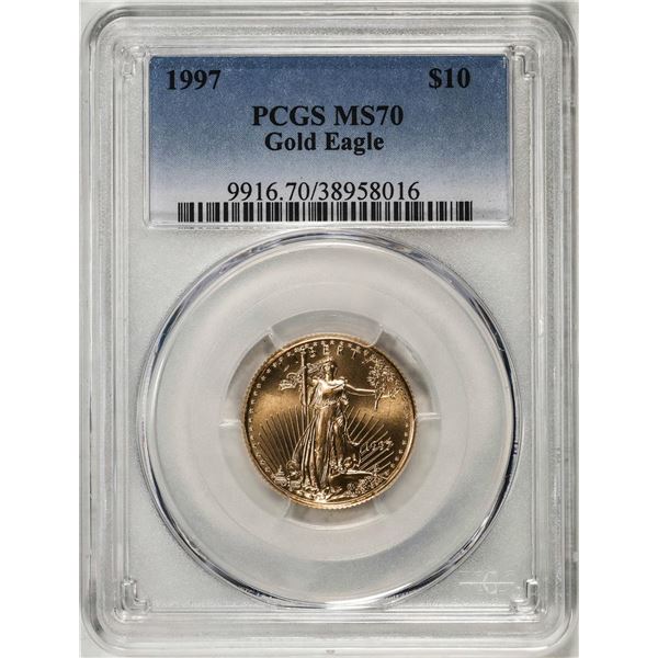 1997 $10 American Gold Eagle Coin PCGS MS70