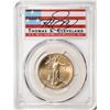 Image 1 : 2021 Type 2 $25 American Gold Eagle Coin PCGS MS70 FDOI Cleveland Signature