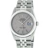 Image 2 : Rolex Men's Stainless Steel Gray Index Datejust Wristwatch