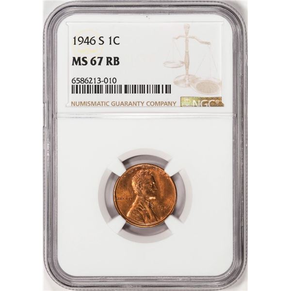 1946-S Lincoln Wheat Cent Coin NGC MS67RB