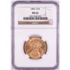 Image 1 : 1893 $10 Liberty Head Half Eagle Gold Coin NGC MS62