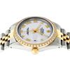 Image 7 : Rolex Men's Two Tone White Roman Diamond Datejust Wristwatch