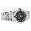 Image 3 : Rolex Mens Stainless Steel Black Roman Ruby and Diamond Datejust Wristwatch