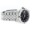 Image 4 : Rolex Mens Stainless Steel Black Roman Ruby and Diamond Datejust Wristwatch