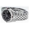 Image 9 : Rolex Mens Stainless Steel Black Roman Ruby and Diamond Datejust Wristwatch