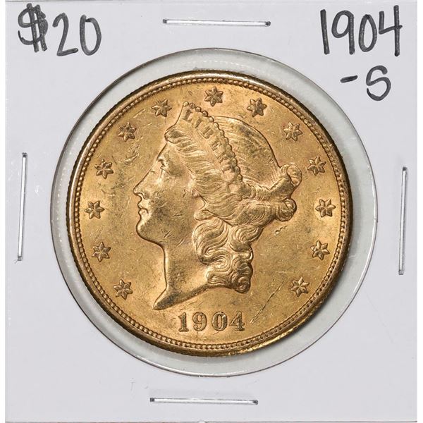 1904-S $20 Liberty Head Double Eagle Gold Coin